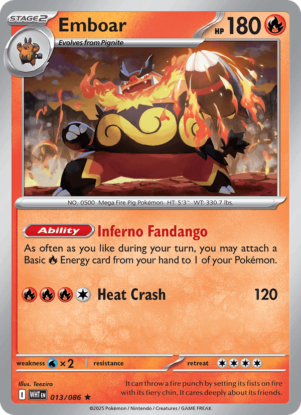 Emboar (Poke Ball Pattern) - White Flare